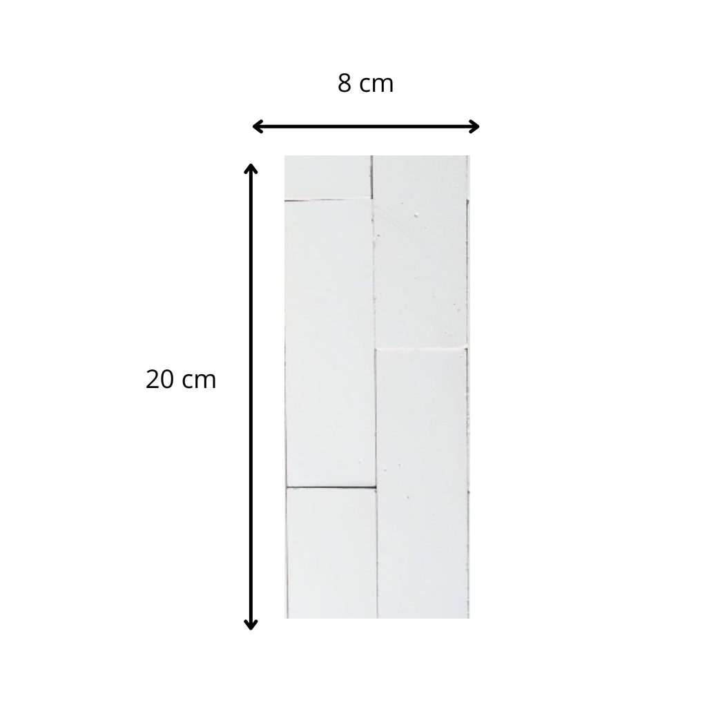 Rococho blanco 8cm x 20 cm